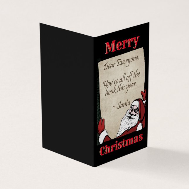 Message From Santa - Nice Version Xmas Cards (Outside)