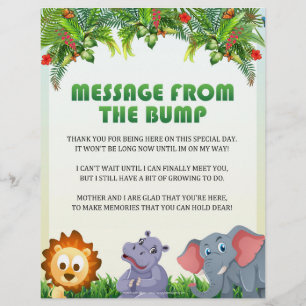 Message From The Bump [Animal Theme] Letterhead