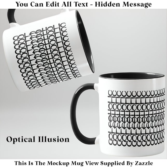 Message Golfaholic caché 131BW Drôle Citation Mug (Créateur téléchargé)
