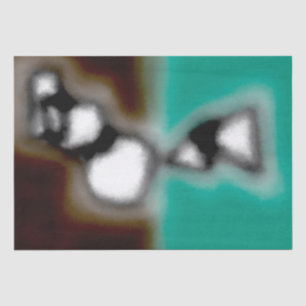 Message in a Bottle: Abstract Brown, Teal, B & W Tissue Paper