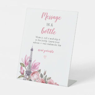 Message in a Bottle Baby Shower Advice Sign