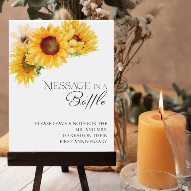 Message in a Bottle Boho Wedding Guest Book Sign (Creator Uploaded)