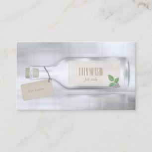 Message in a bottle business card