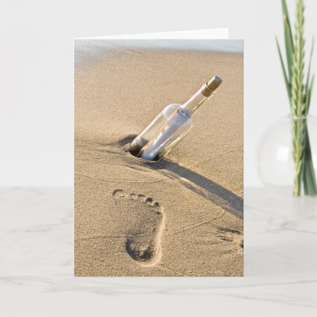 Message in a bottle card (Front)