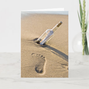 Message in a bottle card