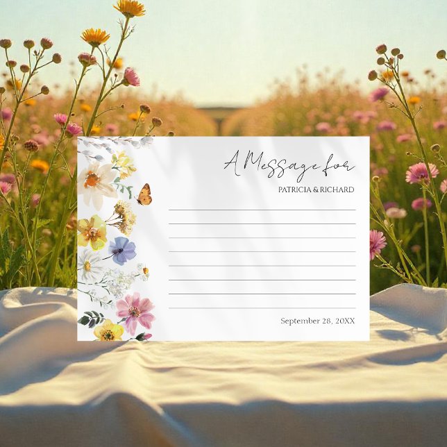 Message In A Bottle Card | Wildflower Boho Wedding (Creator Uploaded)