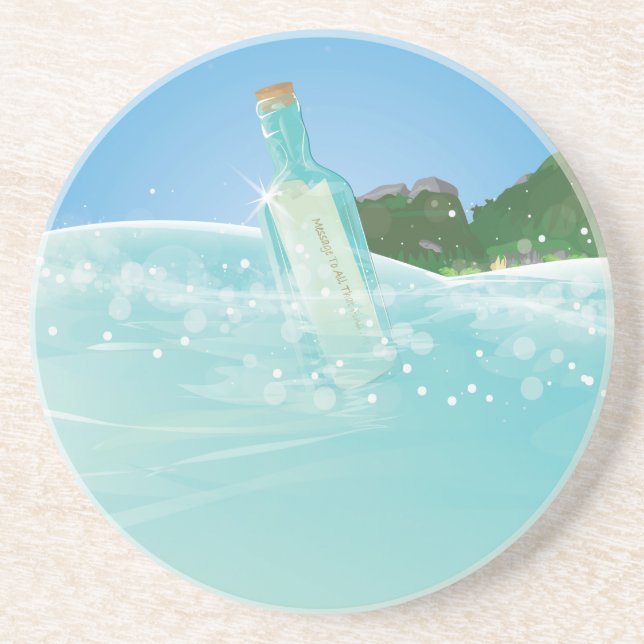 Message in a bottle coaster (Front)