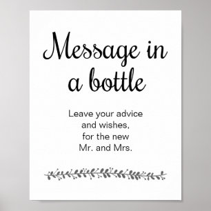 Message In A Bottle Modern Wedding Guest Book