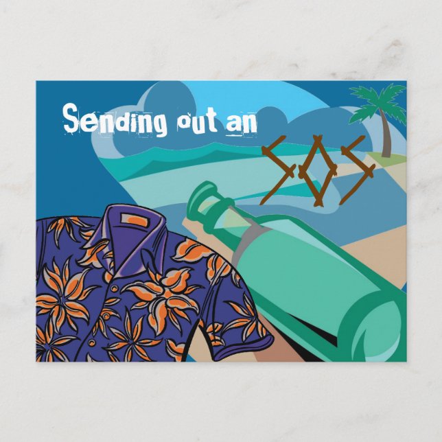 Message in a Bottle Postcard (Front)