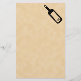 Message in a bottle. stationery