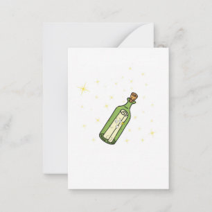 Message in a bottle theme card