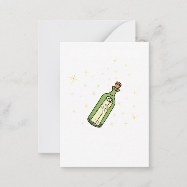 Message in a bottle theme card (Front)