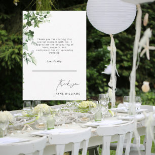 Message Ivy White Bridal Shower Thank You 