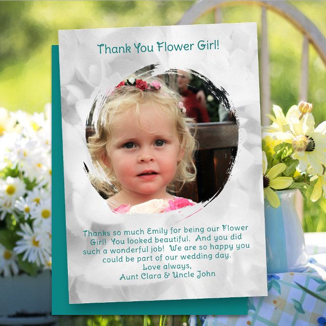 Message Merci photo Flower Girl (Créateur téléchargé)