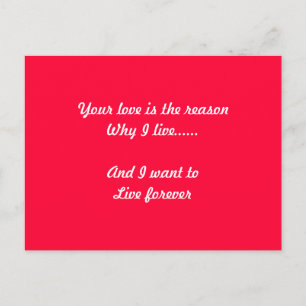 Message of love postcards