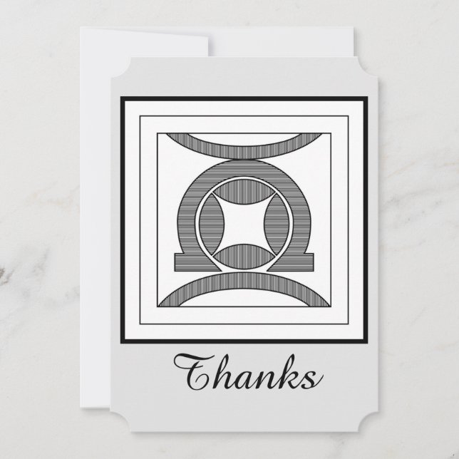 Message of Thanks Thank You Card (Front)
