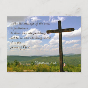 Message of the Cross Christian Scripture Postcard