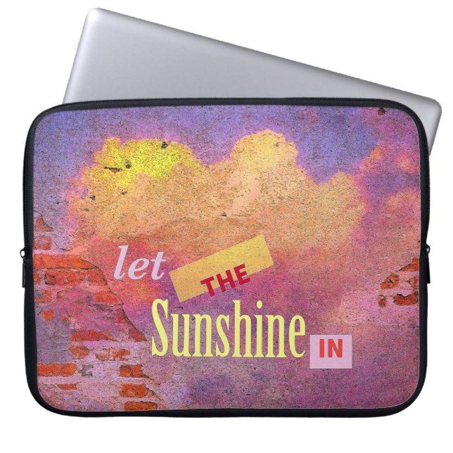 Message on a Wall Laptop Sleeve (Front)