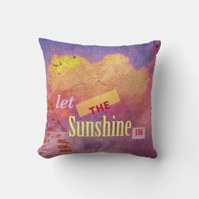Message on a Wall Throw Pillow (Front)