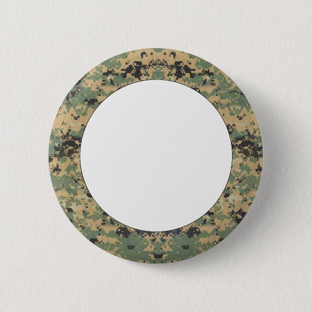 Message on Camo 2 Inch Round Button (Front)