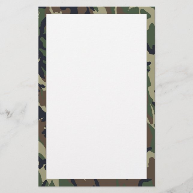 Message on Camo Stationery (Front)