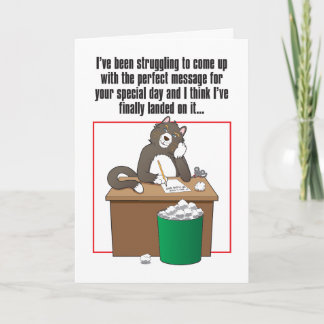 Message parfait Carte d'anniversaire humoristique