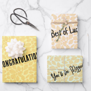 Message personnel Feuille jaune or