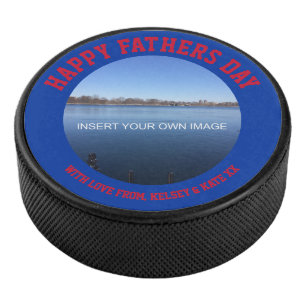Message photo personnalisé Hockey Puck
