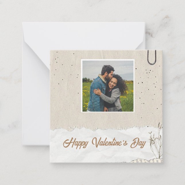 Message photo personnalisé Valentines Carte de voe (Devant)
