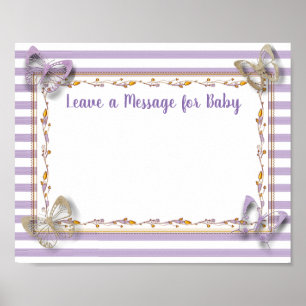 Message pour bébé, Poster de Baby shower Keepsaké