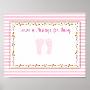 Message pour bébé, Poster de Baby shower Keepsaké