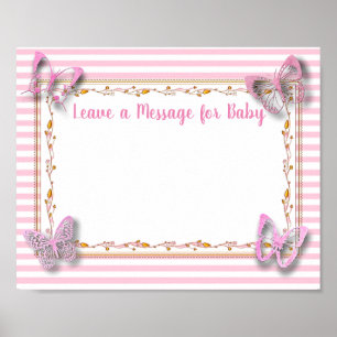Message pour bébé, Poster de Baby shower Keepsaké
