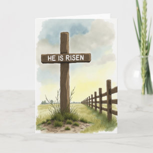 Message Ressuscité Carte de Scène en Bois