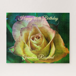 Message rose personnalisable Jigsaw Puzzle