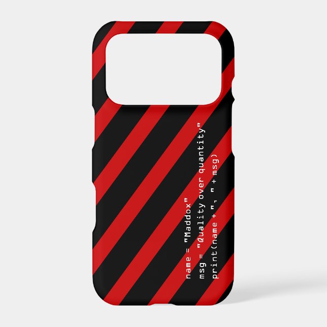 Message Rouge Noir et Blanc en Code Python  (Verso)