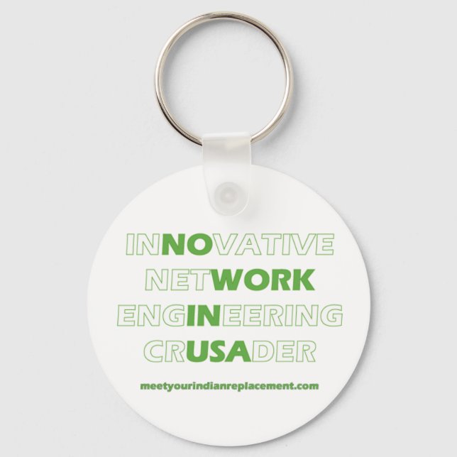 Message to Network Engineers Keychain (Front)