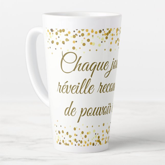 Messages d’amour profonds et romantiques latte mug (Left Angle)