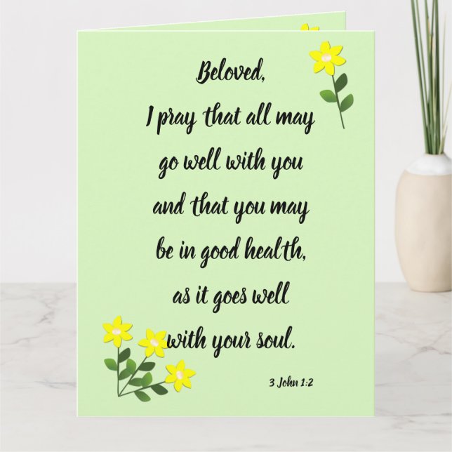 Messages for Beloved 3 John 1:2 Greeting Card (Front)