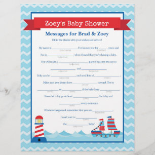Messages for Parents To Be Nautical Baby Shower