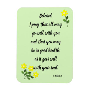 Messages pour l'aimable 3 Jean 1:2 Magnet photo