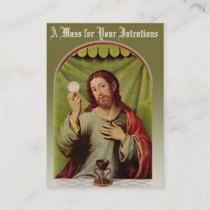 Messe Catholique Offrant Prière Cartes Saintes