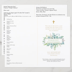 Messe nuptiale Mariage Feuille