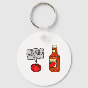 Messed Up Ketchup Keychain
