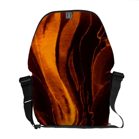 Messenger Bag in Elegant Orange and Black