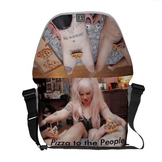 Messenger Bag w/ Rap Girl Pizza to the People