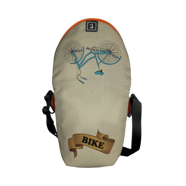 messenger stock market bike bag (Back Open)
