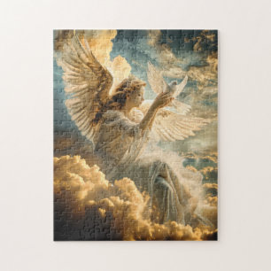 Messengers of Peace Angel with White Dove Jigsaw Puzzle