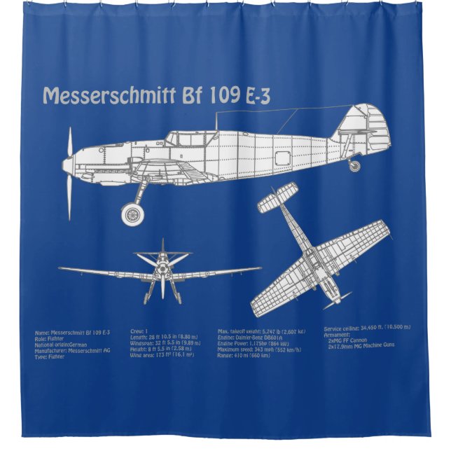 Messerschmitt Bf 109 - Airplane Blueprint ABD (Front)