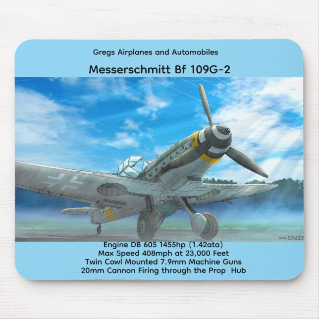 Messerschmitt Bf 109G-2 Mouse Pad (Front)
