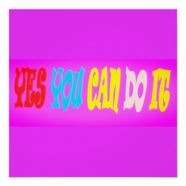 MESSGE BRIGHT COLORS TO IMPROVE AND ENCOURAGE POSTER (Front)